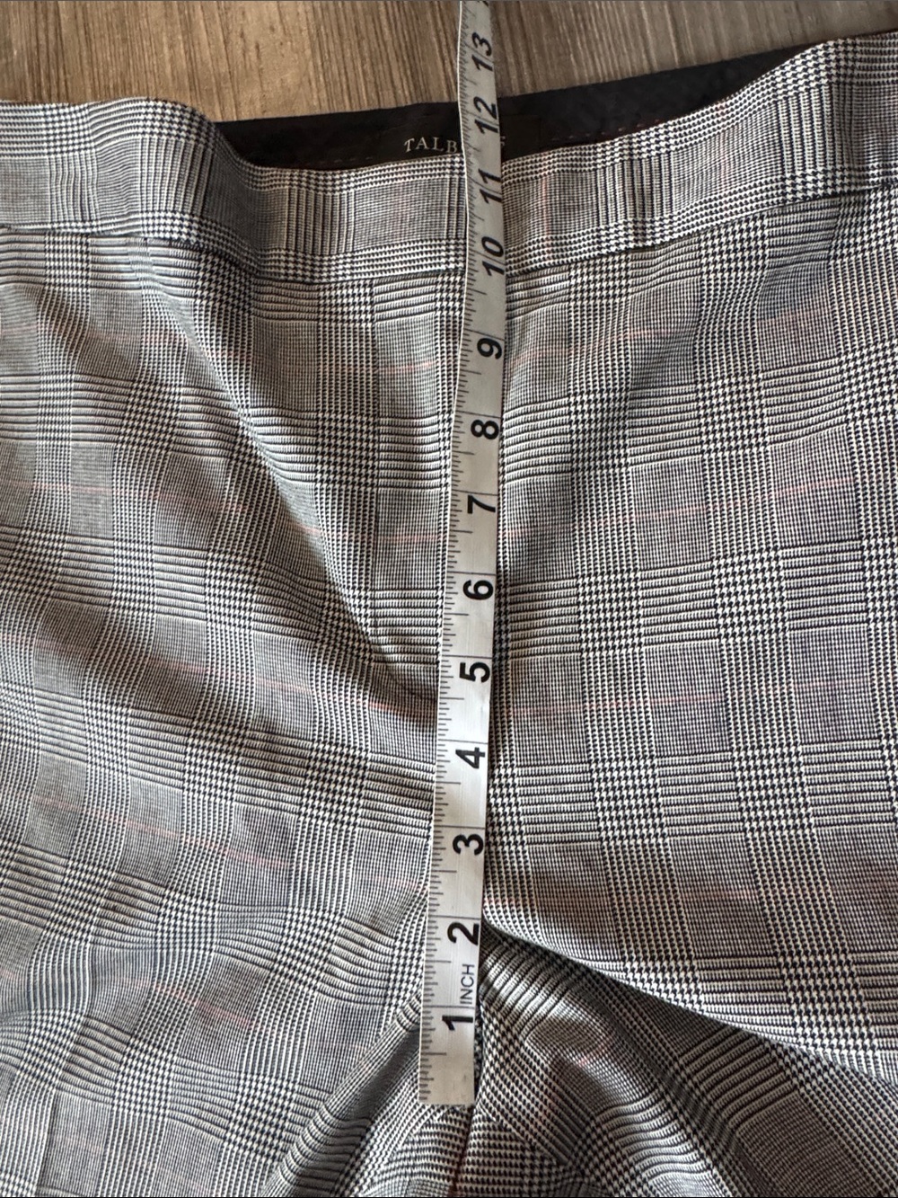 Talbots 12 dress pants womens black white red plaid houndstooth work wear - Picture 7 of 10